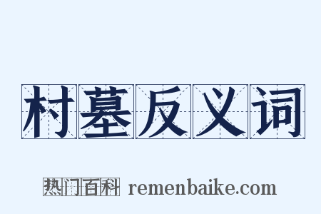 村墓反义词是什么意思的图片